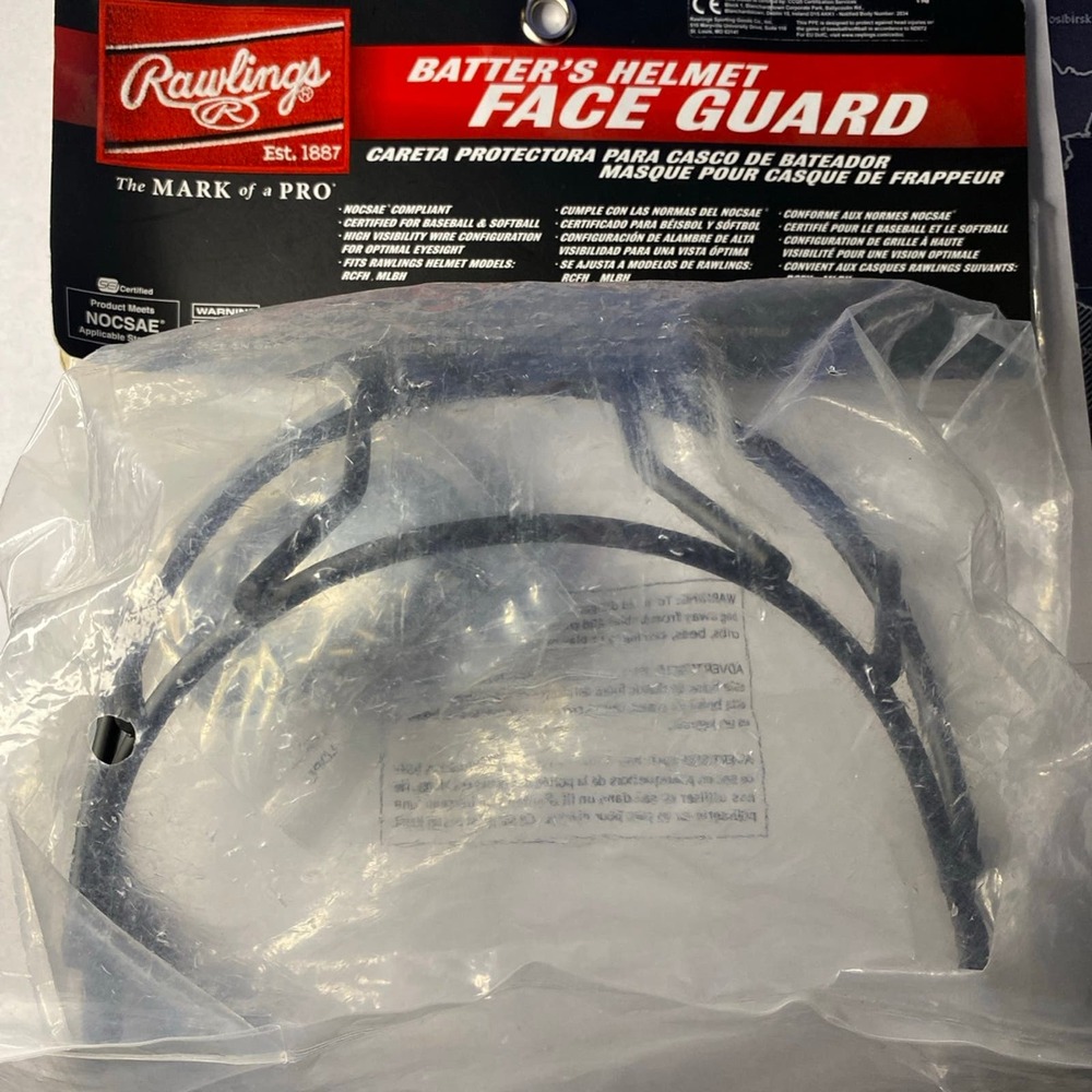Rawlings Batter’s Helmet Face Guard Rawlings Baseball Batting Batter's Helmet
